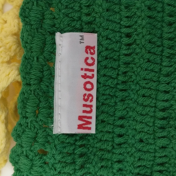 Crochet Monokini One piece Bikini Sexy swim suit Jamaican Leaf Musotica NWT - Picture 6 of 8